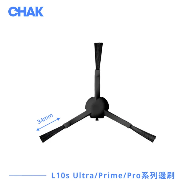 【CHAK恰可】DREAME追覓 L10s Ultra/Prime/Pro系列 副廠配件耗材超值組(主刷x1 邊刷x4 濾網x4 拖布x2組)