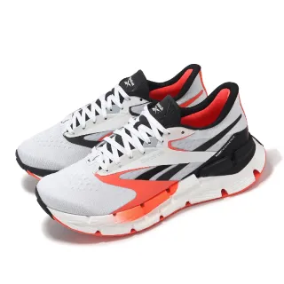 【REEBOK】慢跑鞋 Floatzig Symmetros 男鞋 白 橘 透氣 回彈 穩定 運動鞋(100206637)