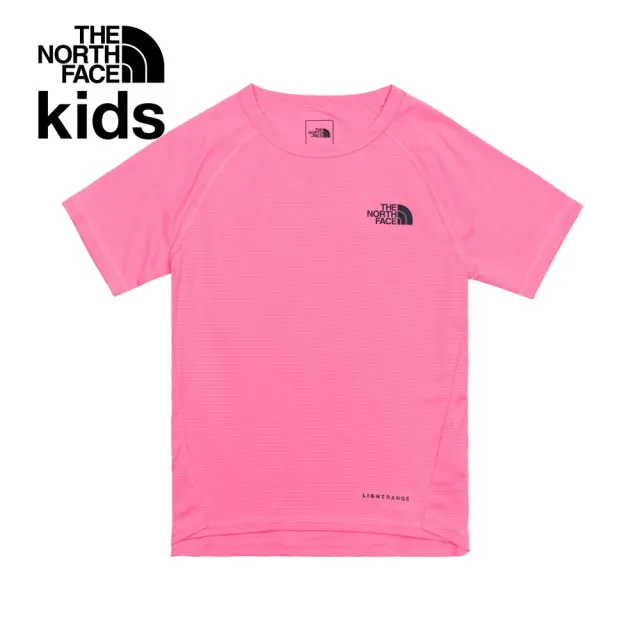 【The North Face 官方旗艦】北面兒童粉色吸濕排汗舒適透氣短袖T恤｜87Z6PIH