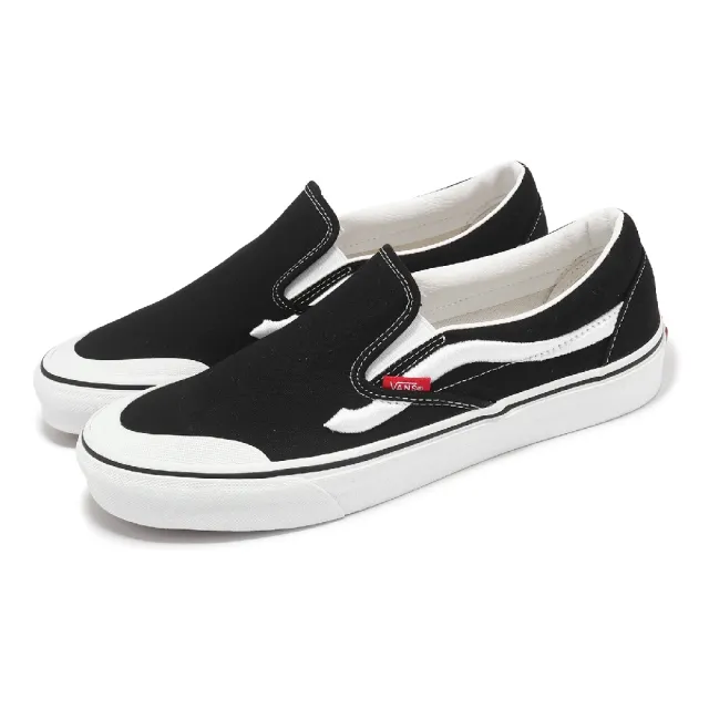 【VANS】懶人鞋 Classic Slip-On 138 男鞋 女鞋 黑 白 刺繡 帆布 休閒鞋 情侶鞋(VN000BW36BT)