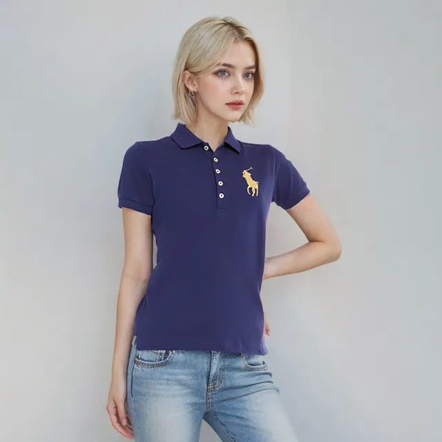 【RALPH LAUREN】女生款 金馬刺繡LOGO 有腰身 版型偏小(平輸品 三色可選)