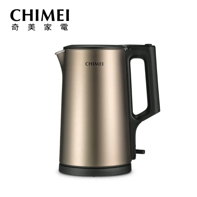 【CHIMEI 奇美】1.7L 不鏽鋼三層防燙快煮壺-古銅金(KT-17MS05)