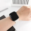 【Watchband】Apple Watch 全系列通用錶帶 蘋果手錶替用錶帶 磁吸彎折扣 編織尼龍錶帶(黑/灰白/粉色)