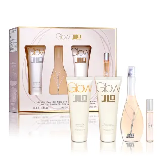 【J.LO 珍妮佛羅培茲】Glow 閃耀女神女性淡香水 100ml 禮盒(身體乳75ML+沐浴膠75ML+滾珠7.5ML 專櫃公司貨)