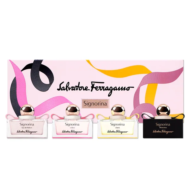 【Salvatore Ferragamo】菲拉格慕 Signorina 經典女伶迷你香水禮盒 5ml*4入(專櫃公司貨)