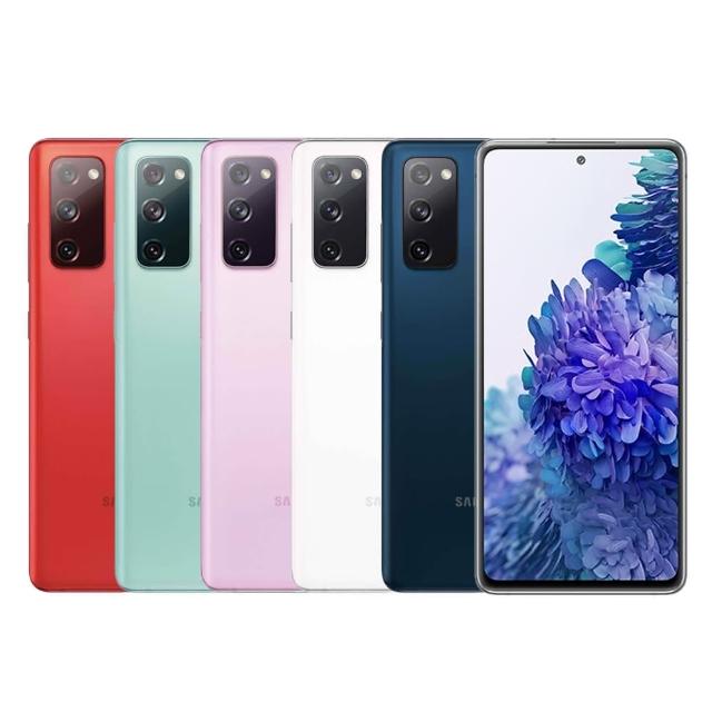 SAMSUNG三星 Galaxy S20 FE 5G 型號旗艦智慧型手機，搭載6.5吋2400x1080高解析度螢幕與八核心Snapdragon 865處理器（時脈2.8+2.4+1.8 GHz），提供流暢5G行動上網體驗。1200萬畫素主相機與前鏡頭，支援視訊鏡頭拍攝，128GB內建儲存空間，可擴充Nano Memory Card。4500mAh電池續航力強，防潑水設計，尺寸159.8x74.5x8.4mm、重量190g，顏色選擇療癒藍、率真綠、浪漫紫、狂野紅、清新白，作業系統Android 10，藍芽連線、nano SIM卡，NCC認證CCAA205G0170T2，標準配備手機及充電線，適合日常使用與高效能需求。