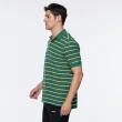 【NAUTICA】男裝 吸濕排汗跳色條紋短袖POLO衫(綠色)