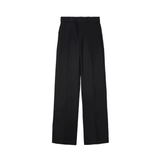 【Dickies】女款黑色874抗皺材質寬版褲耳工裝直筒長褲｜DK012996BLK