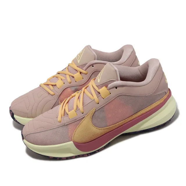 【NIKE 耐吉】籃球鞋 Zoom Freak 5 EP Fossil Stone 裸粉 橘黃 男鞋 字母哥 希臘怪物(DX4996-200)