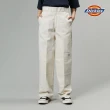 【Dickies】女款淺沙灰經典斜紋材質雙膝設計舒適長褲｜DK012997F90