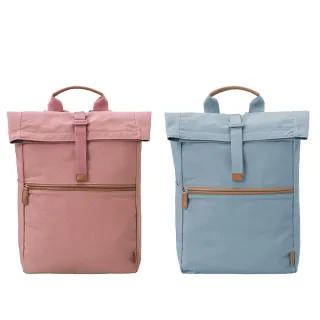 【FRESK】荷蘭品牌北歐設計輕量素色後背包 耐磨防潑水 回收寶特瓶製成(箱式開口設計超大容量)