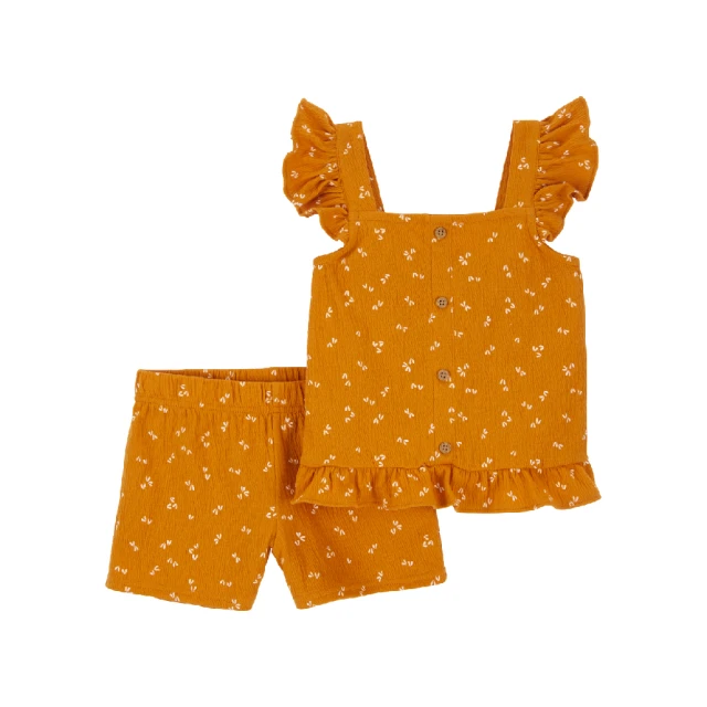 橘魔法 酒紅金黃蝴蝶結背心裙套裝(2件式 長袖上衣 連身裙 