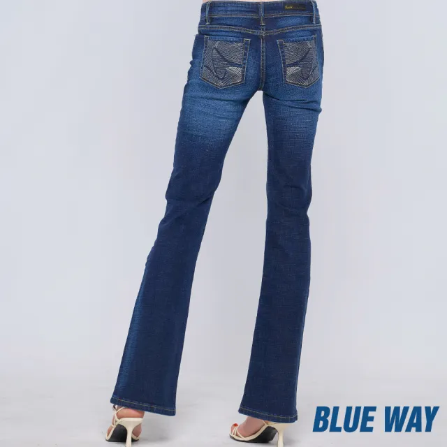 【BLUE WAY】女裝 低腰口袋線花 靴型褲 牛仔褲- BLUE WAY