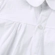 【橘魔法】蝴蝶結袖純白薄短袖襯衫 (女童 大童 白襯衫 花童 表演服裝 攝影 短袖襯衫 童裝 兒童)