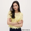 【MOMA】典雅荷葉袖蕾絲上衣(黃色)