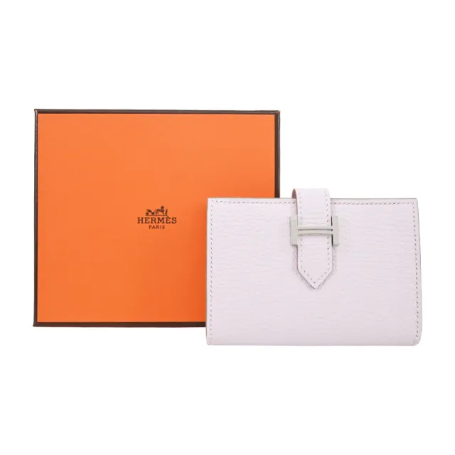 【Hermes 愛馬仕】Bearn 邁索爾山羊皮卡夾(09淡紫)