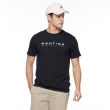 【NAUTICA】男裝 COMPETITION品牌LOGO帆船圖騰造型短袖T恤(黑色)