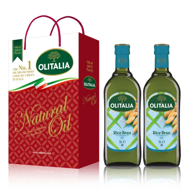 【Olitalia 奧利塔】玄米油1000mlx4瓶禮盒組(+頂級芥花油500mlx2瓶)