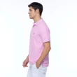 【NAUTICA】男裝 素色質感透氣短袖POLO衫(粉色)