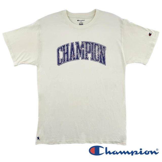 Champion 官方直營-LOGO印花短袖上衣-男(米色)