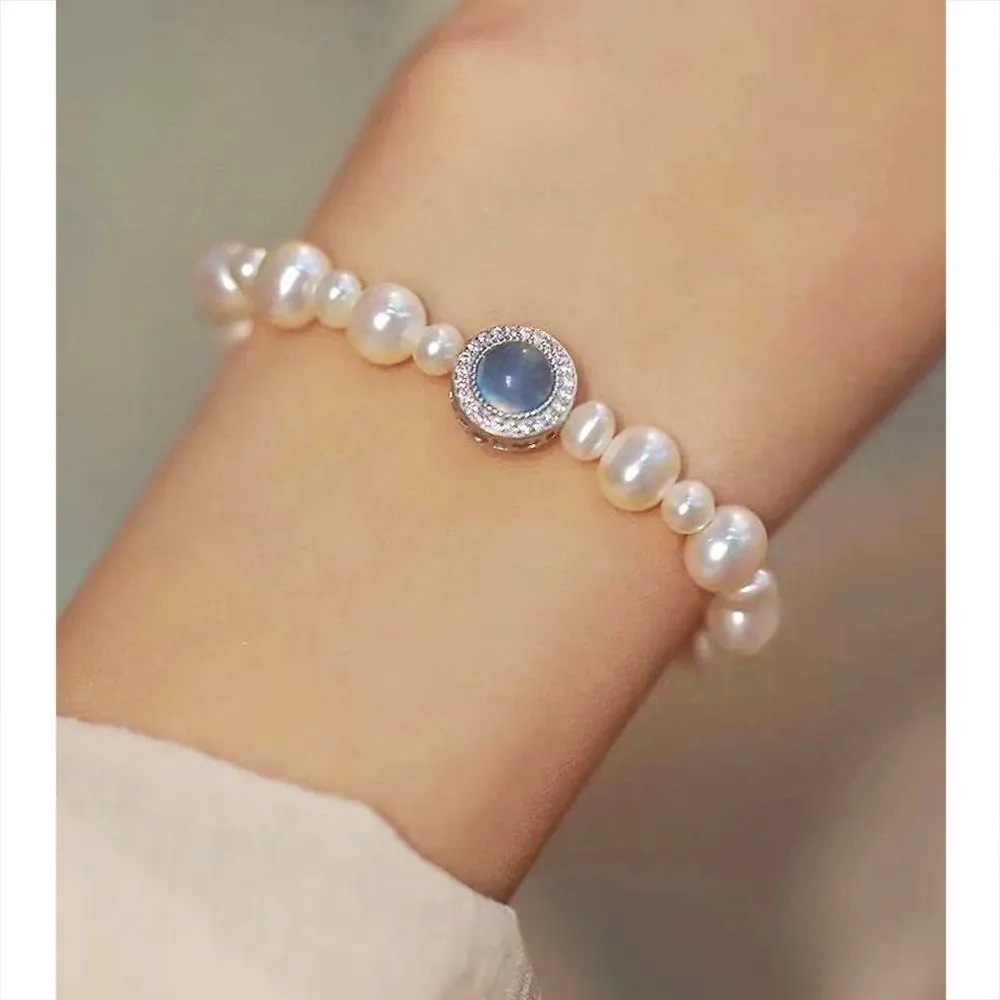 【KARAT】天然海水藍寶珍珠手鍊