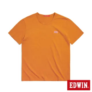 【EDWIN】男裝 人氣復刻款 經典小紅標徽章短袖T恤(土黃色)
