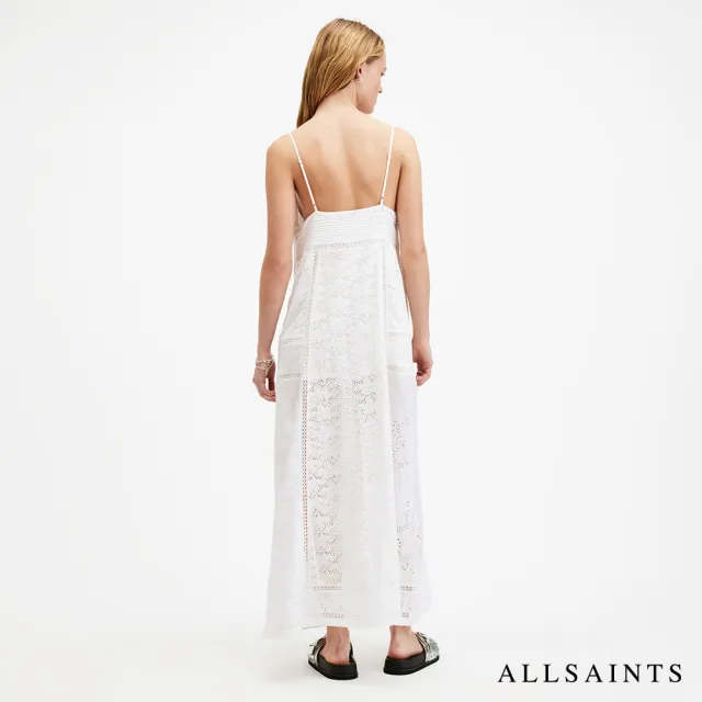 【ALLSAINTS】DAHLIA 刺繡細肩中長版洋裝 W083DA(修身版型)