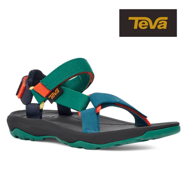 【TEVA】中/大童涼鞋 機能運動涼鞋/雨鞋/水鞋/童鞋 Hurricane XLT2 原廠(多彩藍珊瑚-TV1019390CBCMLT)