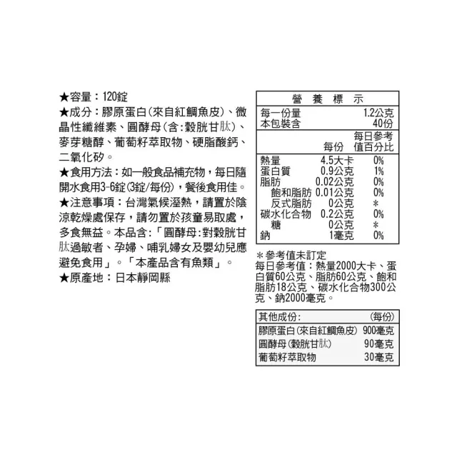 【LAC 利維喜】采顏膠原蛋白錠x2盒組(共240錠/膠原蛋白/葡萄籽/穀胱甘太)