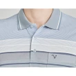 【Emilio Valentino 范倫鐵諾】男裝 吸濕速乾涼爽彈性胸袋短袖POLO衫_水藍/白/灰(66-4V8122)