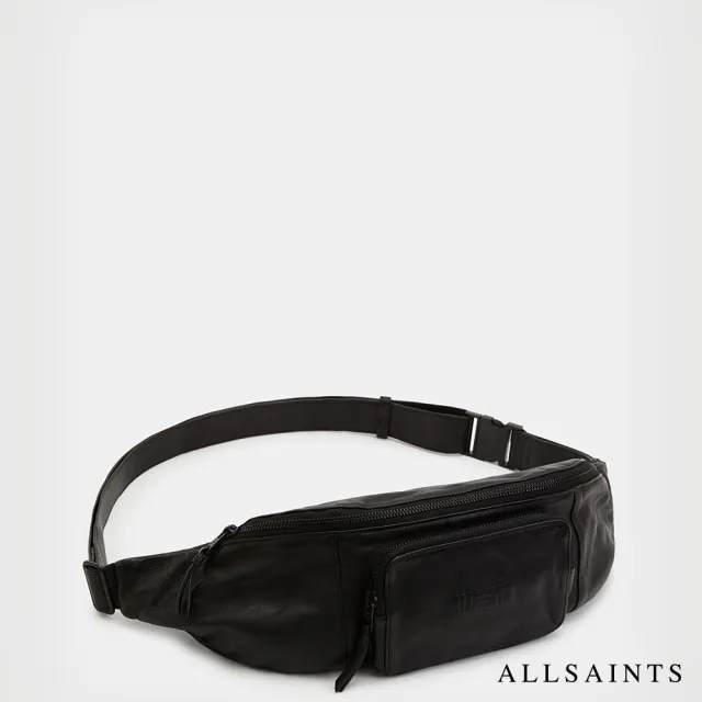 【ALLSAINTS】OPPOSE 低調牛皮LOGO 斜背包腰包 MB511W