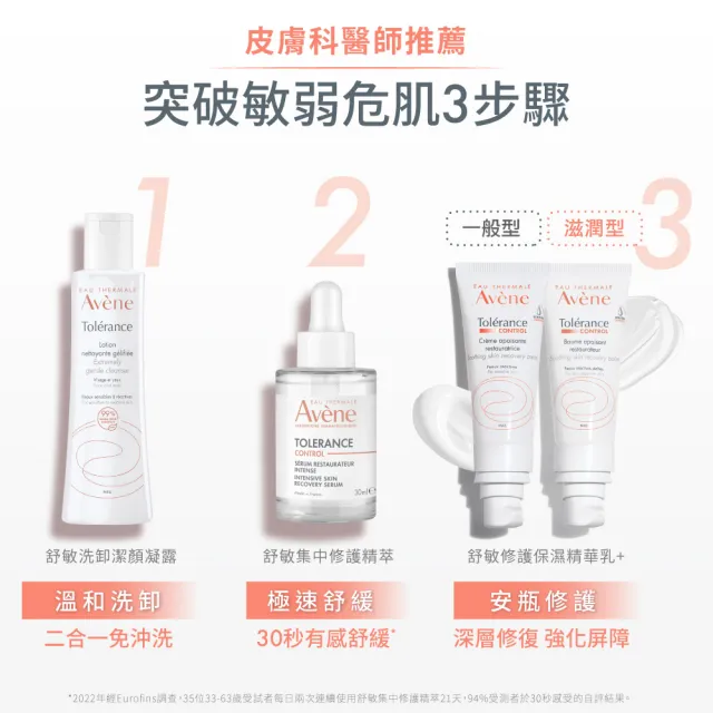【Avene 雅漾】官方直營 舒敏集中修護精萃30ml(保濕舒敏精華液)