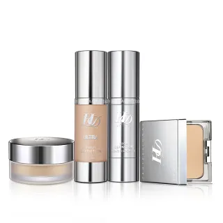 【FLY UP 幻色蝶影】HD 天后級完美底妝組(水漾隔離霜30ml+無瑕粉底液30ml+微晶蜜粉10g+柔焦粉餅16g)