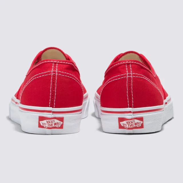 【VANS 官方旗艦】Authentic 男女款紅色滑板鞋/休閒鞋/帆布