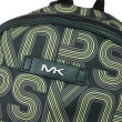 【Michael Kors】經典品牌英文流線LOGO前口袋手提旅用包後背包(全新福利品)
