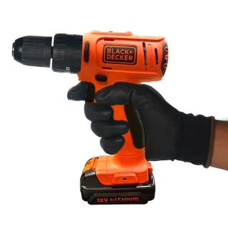 【Black+Decker】12V 單鋰電震動電鑽套裝版