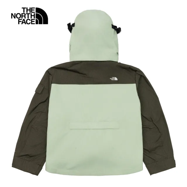 【The North Face 官方旗艦】北面UE女款綠色防風防潑水多口袋可調節連帽外套｜885UI0G