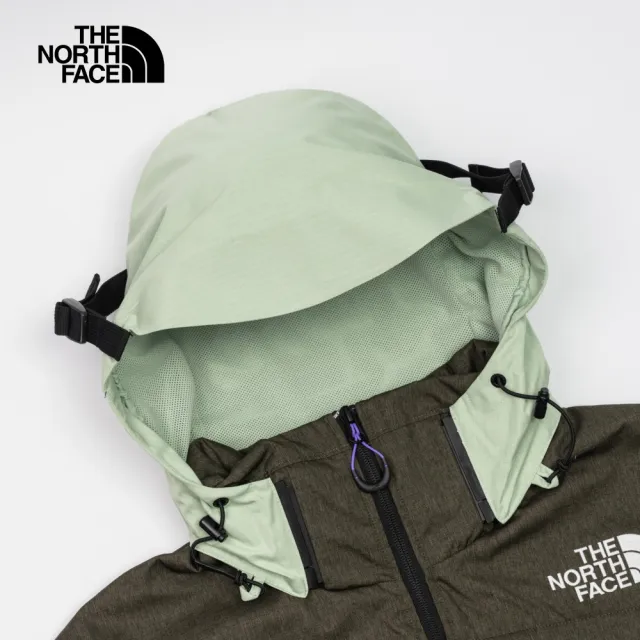 【The North Face 官方旗艦】北面UE女款綠色防風防潑水多口袋可調節連帽外套｜885UI0G
