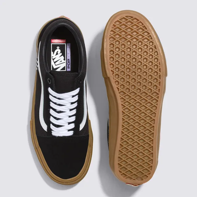 【VANS 官方旗艦】Skate Old Skool 男女款黑色專業滑板鞋/休閒鞋/帆布