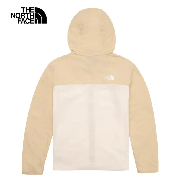 【The North Face 官方旗艦】【抗UV】】北面女款UPF米白色涼感透氣防曬休閒連帽外套｜87V0TIU