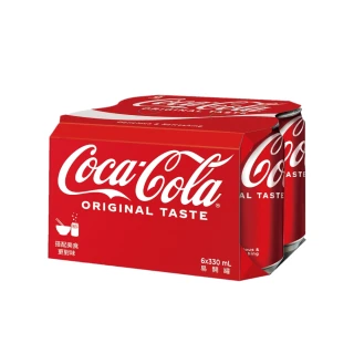 【Coca-Cola 可口可樂】易開罐330ml x2組(共12入;6入/組)