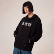 【Dickies】女款黑色純棉胸前Dickies漸層圖案連帽大學T｜DK011612BLK