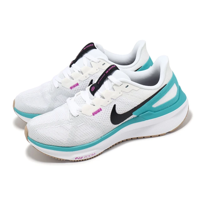 NIKE 耐吉 慢跑鞋 Air Zoom Structure 25 女鞋 白 綠 支撐 氣墊 穩定 路跑 運動鞋(DJ7884-103)