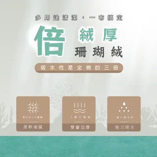 【金獎】塵咬巾 珊瑚絨特厚抹布 30X38cm 1入(顏色隨機)