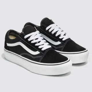 【VANS 官方旗艦】Old Skool Platform 男女款黑白色滑板鞋/休閒鞋/帆布