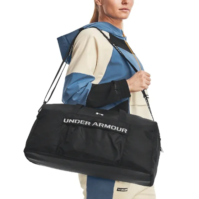 【UNDER ARMOUR】健身包 Favorite Duffle Bag 黑 白 防潑水 多夾層 旅行袋 運動包 手提包 UA(1369212001)