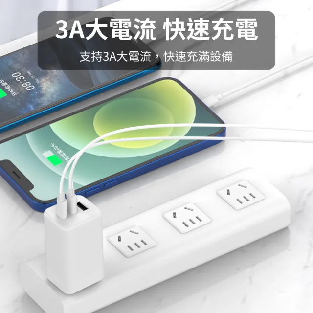 【NOKIA】Type-C轉Type-C+C TO Lightning 100cm  iPhone手機快充充電傳輸線套組(E8100 Combo)