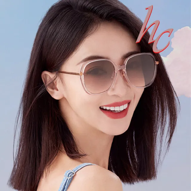 【COACH】亞洲版 時尚大鏡面太陽眼鏡 典雅簡約設計 HC8403D 582590 透晶紫框抗UV漸層鏡片 公司貨