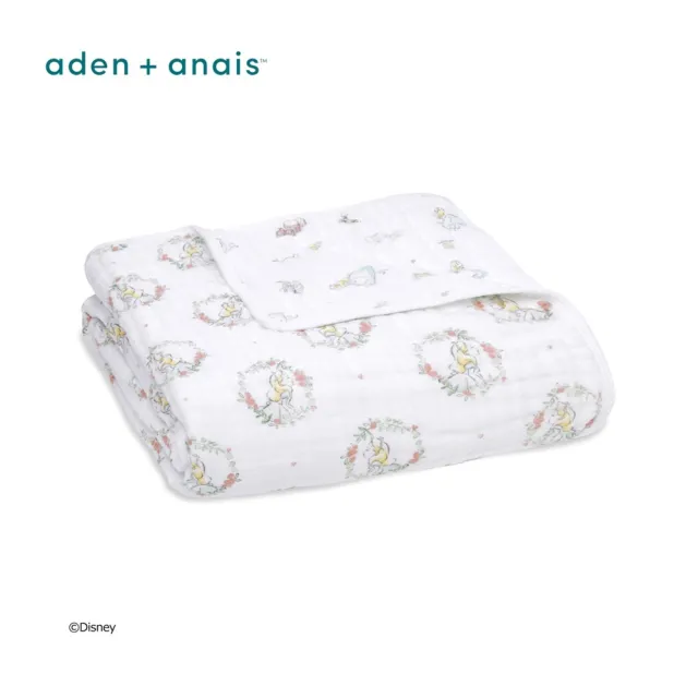 【aden+anais 官方直營】迪士尼經典四層紗厚毯/4款(米奇米妮/寶貝小飛象/玩具總動員/夢遊愛麗絲)