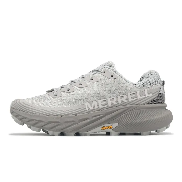 【MERRELL】越野跑鞋 Agility Peak 5 女鞋 灰 回彈 抓地 越野 運動鞋(ML068220)